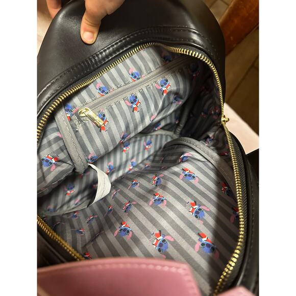 Loungefly Disney Lilo & Stitch Vampire Stitch Bow Tie Mini Backpack - Picture 3 of 3